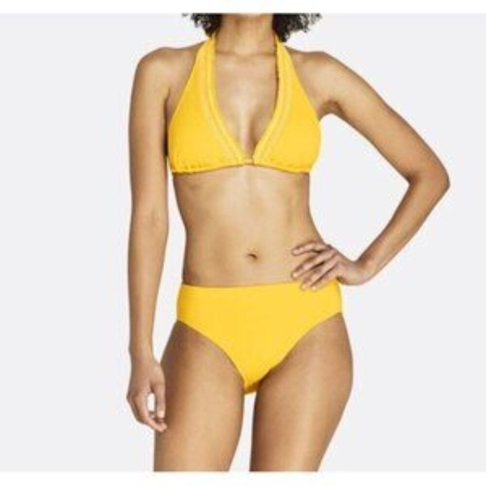 NWT DRAPER JAMES x LANDS' END ~ YELLOW SWIMSUIT BIKINI BOTTOM ~ 14